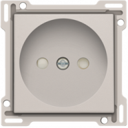 Niko 102-66501 afwerkingsset voor stopcontact zonder aarding met kinderveiligheid, Light grey