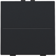 Niko 161-00001 Huisautomatisering - enkelvoudige toets voor draadloze schakelaar of drukknop met 2 bedieningsknoppen, Black coated