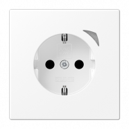 Jung HOME BT LS 1521 S WWM Wandcontactdoos met randaarde Sneeuwwit mat