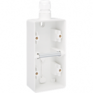 Niko 701-84251 Dubbele, verticale spuitwaterdichte opbouwdoos met één M20-ingang met wartel voor de inbouw van twee functies, White