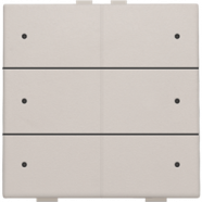 Niko 102-52206 Zesvoudige drukknop met leds en comfortsensoren voor Niko Home Control Light grey