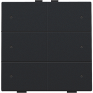 Niko 161-52206 Zesvoudige drukknop met leds en comfortsensoren voor Niko Home Control Black coated