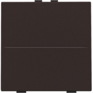 Niko 124-00001 Huisautomatisering - enkelvoudige toets voor draadloze schakelaar of drukknop met 2 bedieningsknoppen, Dark brown