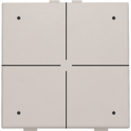 Niko 102-52204 Viervoudige drukknop met leds en comfortsensoren voor Niko Home Control Light grey