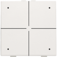 Niko 154-52204 Viervoudige drukknop met leds en comfortsensoren voor Niko Home Control White coated