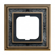 Busch Jaeger 1721-843 Busch-dynasty Afdekraam 1-voudig Messing Antiek Decor Antraciet