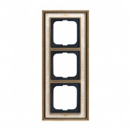 Busch Jaeger 1723-846 Busch-dynasty Afdekraam 3-voudig Messing antiek Decor Ivoorwit 