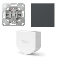 ira Wipdrukcontact met Hue bedrade wandschakelaarmodule en Wip Antraciet