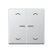 Jung A 102 KO5P AL F10 Schakelwip met lens en pijlsymbolen voor taster 2-voudig Aluminium