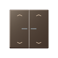 Jung A 102 KO5P MO F10 Schakelwip met lens en pijlsymbolen voor taster 2-voudig Mokka