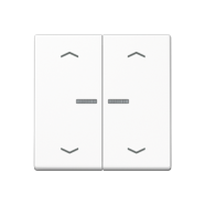 Jung A 102 KO5P WW Schakelwip met lens 2-voudig en pijlsymbolen Alpine wit