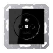 Jung A 1520 FKI SW Wandcontactdoos Frans/Belgisch systeem 16 A 250 V ~ SAFETY+ A range Zwart
