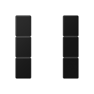 Jung A 503 TSA SWM Tasterset 3-voudig Grafietzwart mat