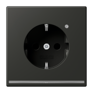Jung AL 1520-O AN LNW Wandcontactdoos met randaarde Met led-oriëntatieverlichting Antraciet (gelakt aluminium)