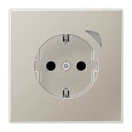 Jung HOME BT ES 1521 S-L Wandcontactdoos met randaarde Edelstaal