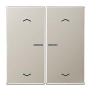 Jung HOME BT ES 17102 P Taster 2-voudig met pijlsymbolen Edelstaal
