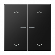 Jung HOME BT LS 17102 P SWM Taster 2-voudig met pijlsymbolen Grafietzwart mat