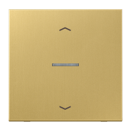 Jung HOME BT ME 17101 P C Taster 1-voudig met pijlsymbolen Messing klassiek