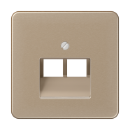 Jung CD 569-2 UA GB Afdekking voor IAE/UAE-aansluitdozen 2 x 8-pole Goud-brons