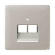 Jung CD 569-2 UA PT Afdekking voor IAE/UAE-aansluitdozen 2 x 8-pole Platina