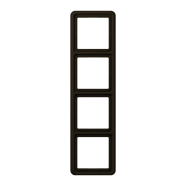 Jung CD 584 BR Afdekraam voor horizontale en verticale combinatie 4-voudig Bruin