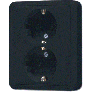 Jung CD 5020 N SW Wandcontactdoos 2-voudig met beschermingscontact Zwart