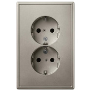 Jung ES 5015-L 2-voudige wandcontactdoos met randaarde