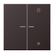 Jung FM AL 1701 D eNet taster Universeel 1-voudig Dark (gelakt aluminium)