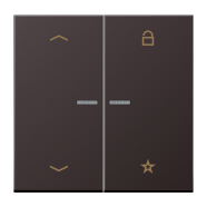 Jung FM AL 1701 P D eNet taster Universeel 1-voudig met pijlsymbolen Dark (gelakt aluminium)