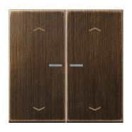 Jung ME 102 KO5P AT F10 Schakelwip met lens en pijlsymbolen voor taster 2-voudig Messing antiek