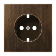 Jung ME 1520 PL AT Afdekking voor wandcontactdoos met randaarde LS range Messing antiek