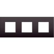 Niko 135-76700 Drievoudige afdekplaat met 71 mm centerafstand Intense dark brown