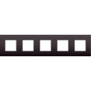 Niko 135-76005 Vijfvoudige afdekplaat met 71 mm centerafstand Intense dark brown
