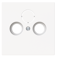 Busch Jaeger 1743-44M Busch-art linear Centraalplaat TV / Radio Studiowit mat
