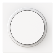 Busch Jaeger 6540-45M-102 Busch-art linear Centraalplaat voor Dimmer Draaiknop met Neonlamp Studiowit mat