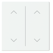 Busch Jaeger LFAW/A.2.63.11-884 Future Linear Afdekking 2-voudige wip voor keypad met symbool “omhoog omlaag" Studiowit