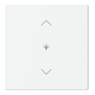 Busch Jaeger LFDW/A.1.63.11-884 Future Linear Afdekking 1-voudige wip voor keypad met symbool “dimmen" Studiowit