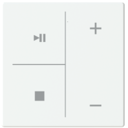 Busch Jaeger LFMW/A.4.63.11-84 Future Linear Afdekking 4-voudig wip voor keypad met symbool “Muziek sturing" Studiowit