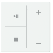 Busch Jaeger LFMW/A.4.63.11-884 Future Linear Afdekking 4-voudig wip voor keypad met symbool “Muziek sturing" Studiowit mat