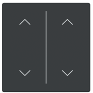 Busch Jaeger LFAW/A.2.63.11-81 Future Linear Afdekking 2-voudig wip voor keypad met symbool “omhoog omlaag" Antraciet