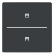 Busch Jaeger LFJT/A.2.63.11-81 Future Linear Afdekking 2-voudig wip voor keypad met symbool “Jaloezie" Antraciet