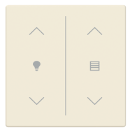 Busch Jaeger LFDW/A.2.63.11-82 Future Linear Afdekking 2-voudig wip voor keypad met symbool “Dimmen/Jaloezie" Ivoorwit