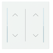 Busch Jaeger LFAW/A.2.70.11-44M Busch-art linear Afdekking 2-voudig wip voor keypad met symbool “omhoog omlaag" Studiowit mat
