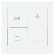 Busch Jaeger LFDW/A.2.70.11-44M Busch-balance SI Afdekking 4-voudig wip voor keypad met symbool “Muziek sturing" Studiowit mat