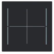 Busch Jaeger LFW/A.4.70.11-45M Busch-art linear Afdekking 4-voudig voor keypad Zwart mat