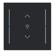 Busch Jaeger LFDW/A.1.70.11-45M Busch-art linear Afdekking 1-voudig wip voor keypad met symbool “dimmen" Zwart mat