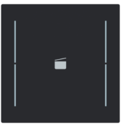 Busch Jaeger LFS/A.1.70.11-45M Busch-art linear Afdekking 1-voudig wip voor keypad met symbool “Scene" Zwart mat