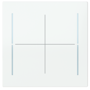 Busch Jaeger LFW/A.4.70.11-44G Busch-art linear Afdekking 4-voudig voor keypad Studiowit