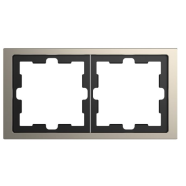 Schneider Electric Merten MTN4020-6550 Systeem Design D-Life 2-voudig afdekraam Metaal Nikkel