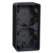 Schneider Electric Merten MUR37912 Mureva Styl Opbouwbehuizing 2-voudig Verticaal Antraciet
